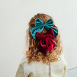 Agnes Velvet Bow Pack | Burgundy