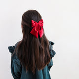 Agnes Velvet Bow Pack | Burgundy