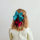 Agnes Velvet Bow Pack | Burgundy