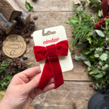 Coquette Hair Clip With Velvet Bow | Red Velvet