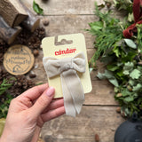 Coquette Hair Clip With Velvet Bow | Linen