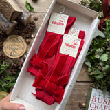 Knee Socks With Coquette Velvet Bow | Red Velvet