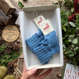 Baby Rib Booties | French Blue