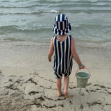 Navy Stripe Short Romper