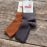 Cotton Rib Ankle Socks | Truffle | LAST SIZES