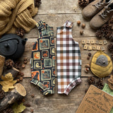 Autumn Plaid Bloomer Romper