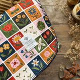 Patchwork Blooms Teddy Blanket