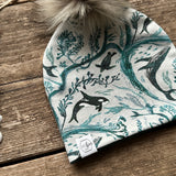 Whale Waves Bobble Hat | Stock