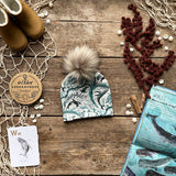 Whale Waves Bobble Hat | Stock