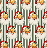 Green Santa Stripe Teddy Blanket | STOCK