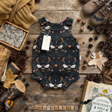 Dark Bee & Boo-tanicals Bloomer Romper