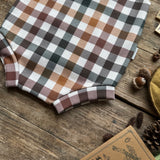 Autumn Plaid Bloomer Romper