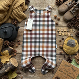 Autumn Plaid Footed Romper