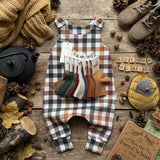 Autumn Plaid Long Romper