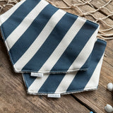 Navy Stripe Dribble Bib