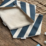 Navy Stripe Dribble Bib