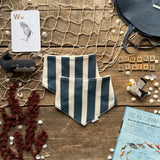 Navy Stripe Dribble Bib