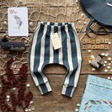 Navy Stripe Harem Leggings