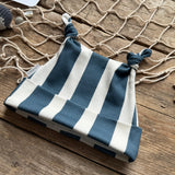 Navy Stripe Knotted Hats | Ready To Post