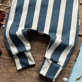 Navy Stripe Long Romper