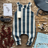 Navy Stripe Long Romper