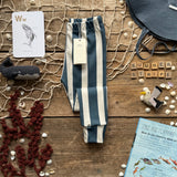 Navy Stripe Slim Leggings