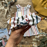 Boardwalk Stripe Knot Bow Headband