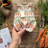 Carrot Row Footed Romper