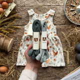 Chicken Meadow Bloomer Romper