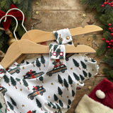 Christmas Getaway Footed Romper