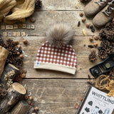 Cinnamon Check Bobble Hat