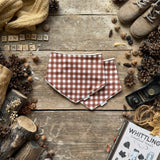 Cinnamon Check Dribble Bib