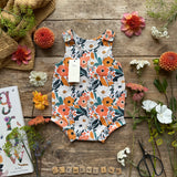 Clementine Blooms Bloomer Romper