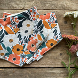 Clementine Blooms Dribble Bib