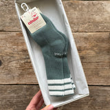 3-Stripes Knee Sports Socks | Lichen Green