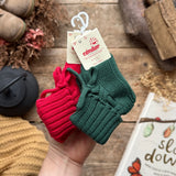Baby Rib Booties | Bottle Green