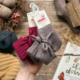 Baby Rib Booties | Garnet