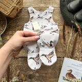 Cream Mallard Footed Romper