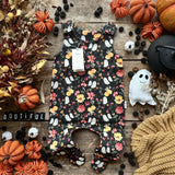 Dark Bootiful Blooms Footed Romper | Ready To Post