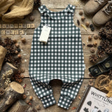 Evergreen Check Long Romper