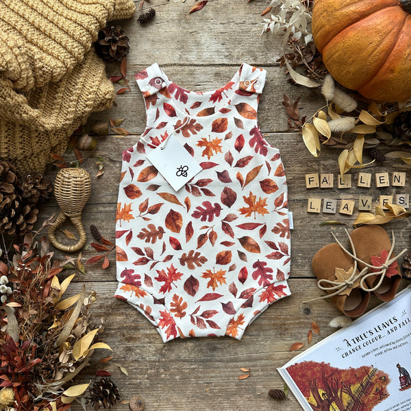 PERFECTLY IMPERFECT Bloomer Romper | Fallen Leaves