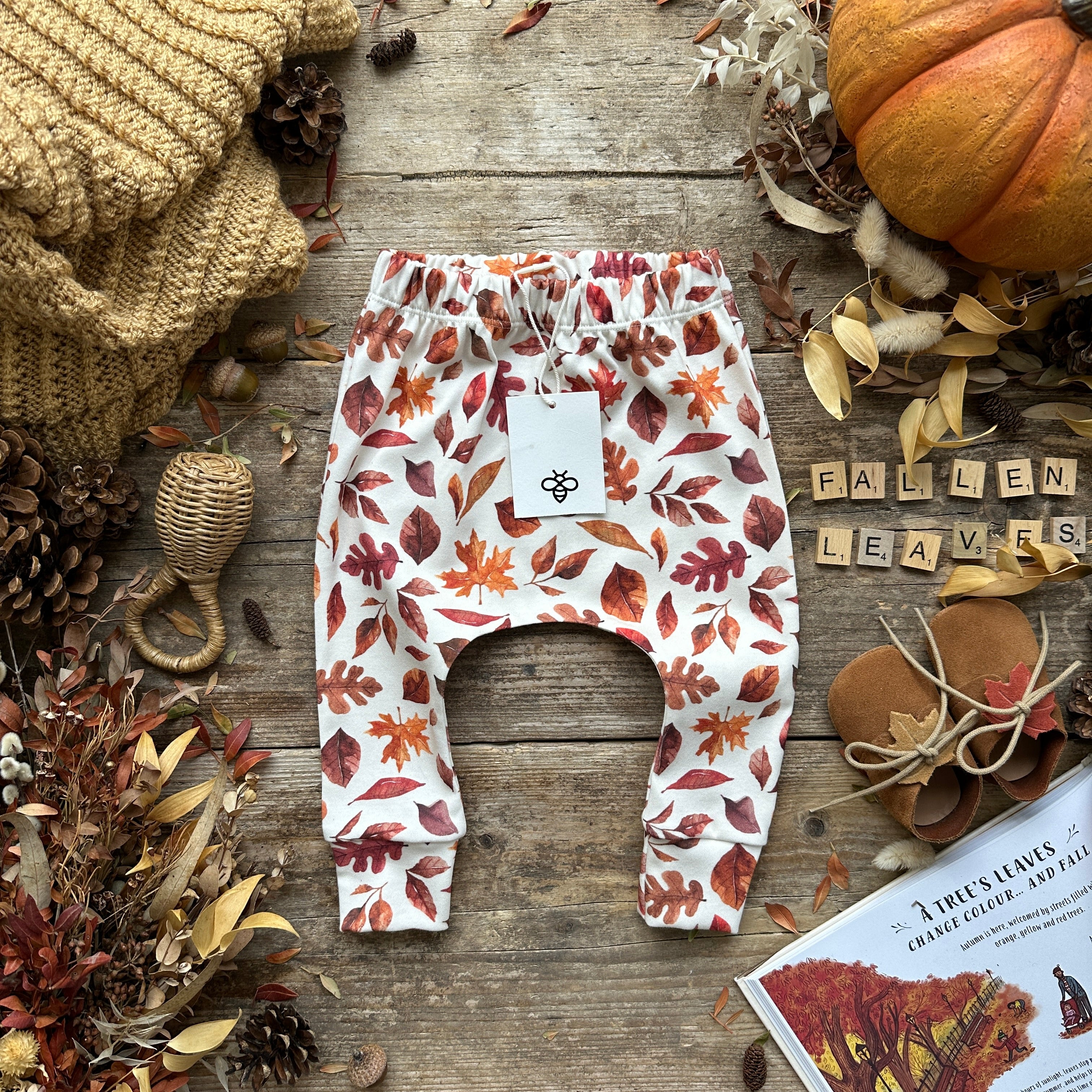 Fallen Leaves Harem Leggings LoveBeeBaby