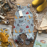 Fish 'n' Ships Footed Romper