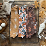 Gingerbread Village Bloomer Romper