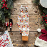 Gold Santa Stripe Long BeeJamas