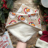 Gold Santa Stripe Dribble Bib