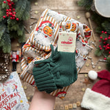 Gold Santa Stripe Footed Romper
