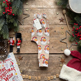 Gold Santa Stripe Harem Leggings