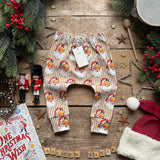Gold Santa Stripe Harem Leggings