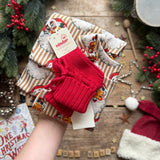 Gold Santa Stripe Long Romper